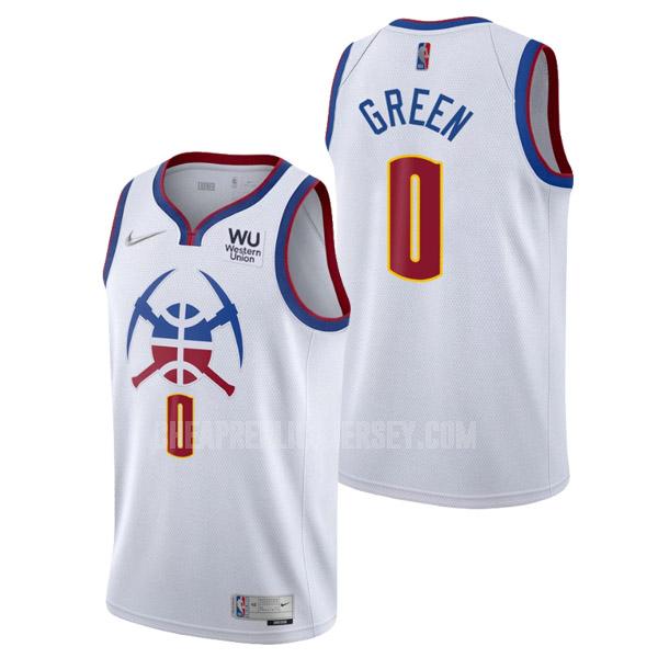 2020-21 men's denver nuggets jamychal green 0 white earned edition replica jersey