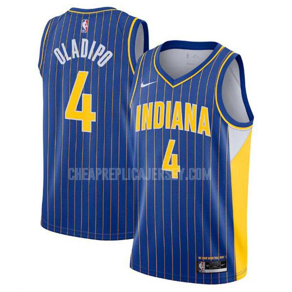 2020-21 men's indiana pacers victor oladipo 4 blue city edition replica jersey