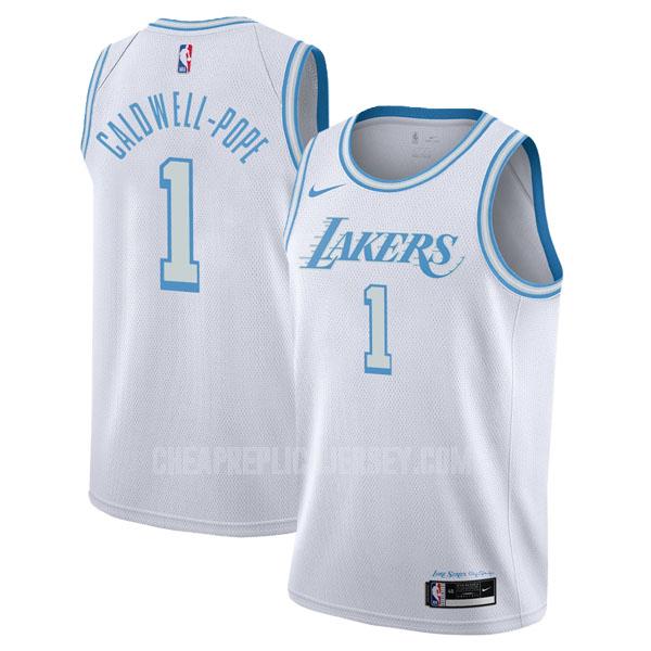 2020-21 men's los angeles lakers kentavious caldwell-pope 1 white city edition replica jersey