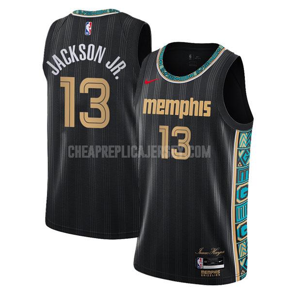 2020-21 men's memphis grizzlies jaren jackson jr 13 black city edition replica jersey