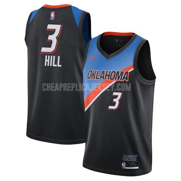 2020-21 men's oklahoma city thunder george hill 3 black city edition replica jersey