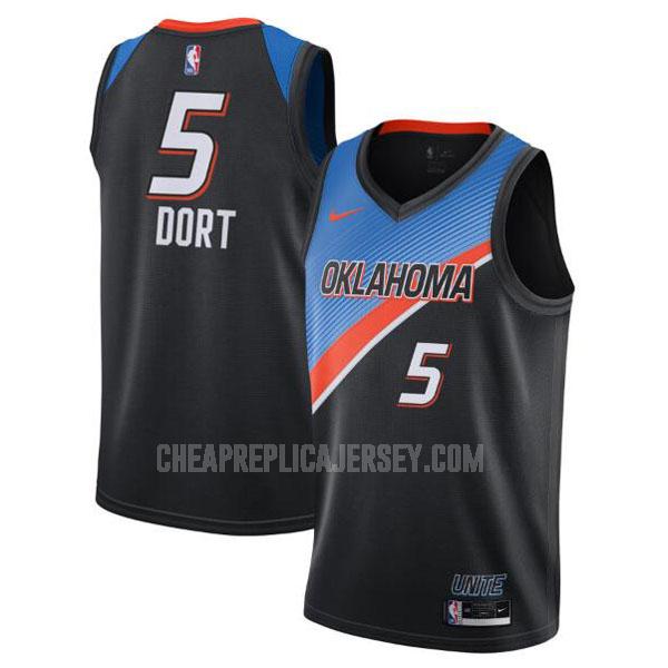 2020-21 men's oklahoma city thunder luguentz dort 5 black city edition replica jersey