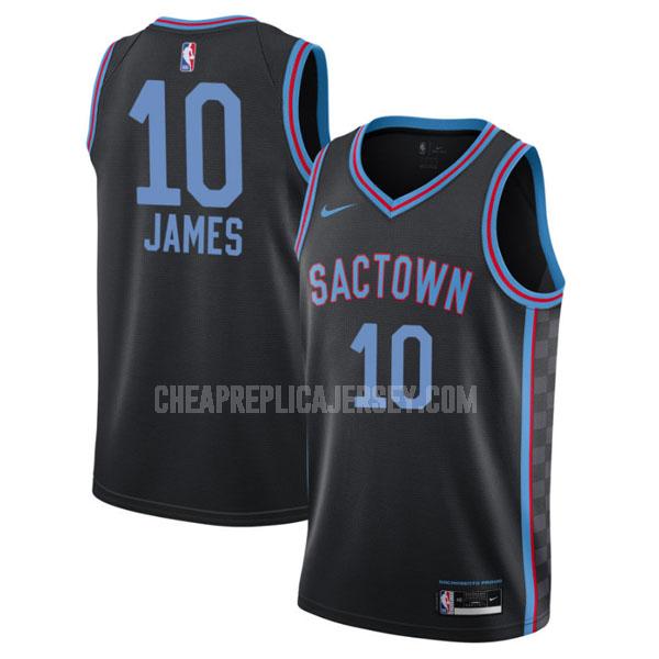 2020-21 men's sacramento kings justin james 10 black city edition replica jersey