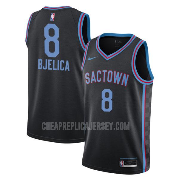 2020-21 men's sacramento kings nemanja bjelica 8 black city edition replica jersey