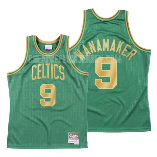 2020 men's boston celtics brad wanamaker 9 green throwback replica jersey