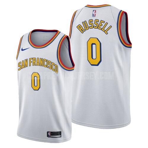 2020 men's golden state warriors d'angelo russell 0 white classic san francisco replica jersey