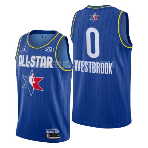 2020 men's houston rockets russell westbrook 0 blue nba all-star replica jersey