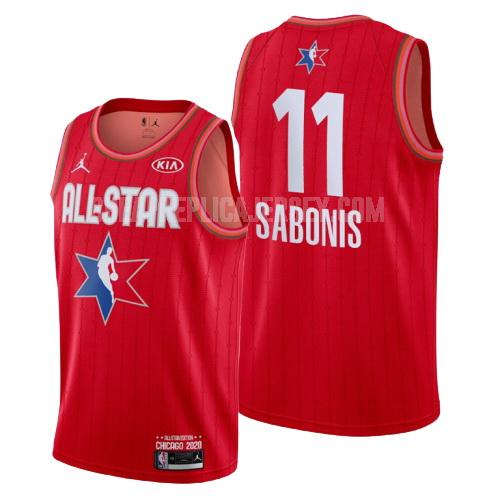 2020 men's indiana pacers domantas sabonis 11 red nba all-star replica jersey