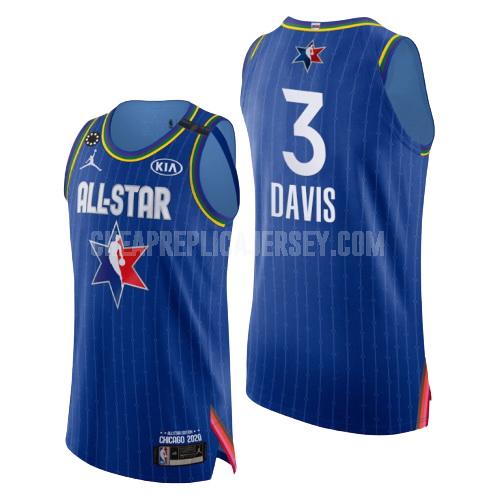 2020 men's los angeles lakers anthony davis 3 blue nba all-star replica jersey