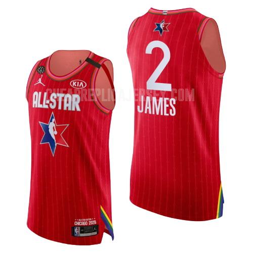 2020 men's los angeles lakers lebron james 2 red nba all-star replica jersey
