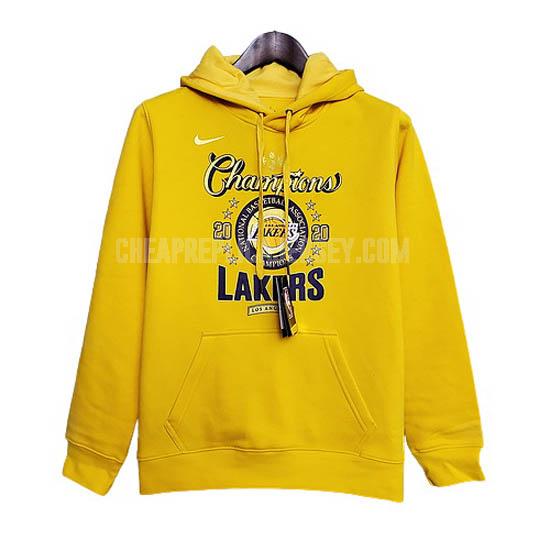2020 men's los angeles lakers yellow champion basketball hoodie