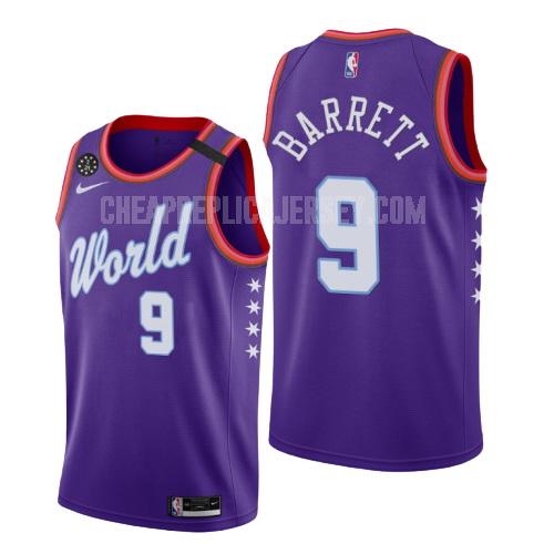 2020 men's new york knicks rj barrett 9 purple nba rising star replica jersey