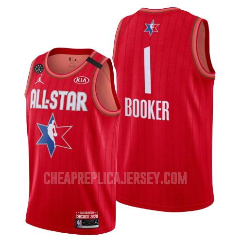 2020 men's phoenix suns devin booker 1 red nba all-star replica jersey