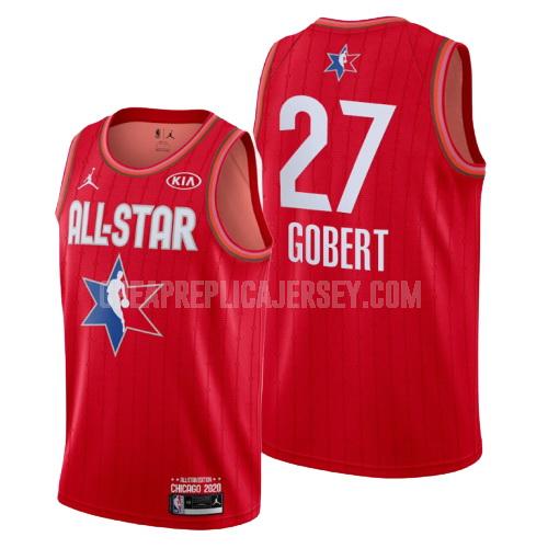 2020 men's utah jazz rudy gobert 27 red nba all-star replica jersey