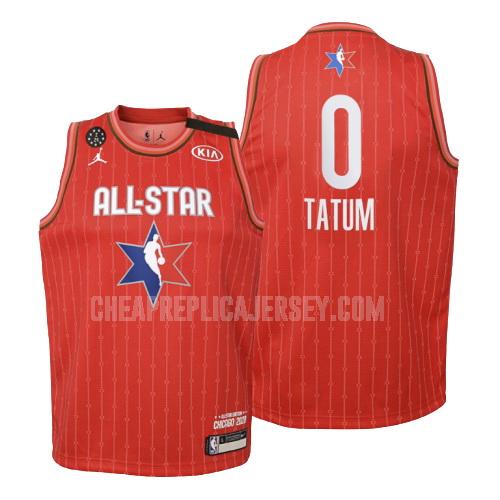 2020 youth boston celtics jayson tatum 0 red nba all-star replica jersey