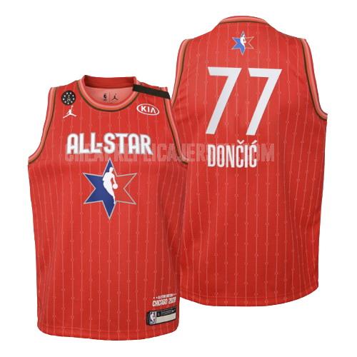 2020 youth dallas mavericks luka doncic 77 red nba all-star replica jersey