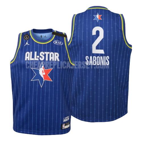 2020 youth indiana pacers domantas sabonis 2 blue nba all-star replica jersey