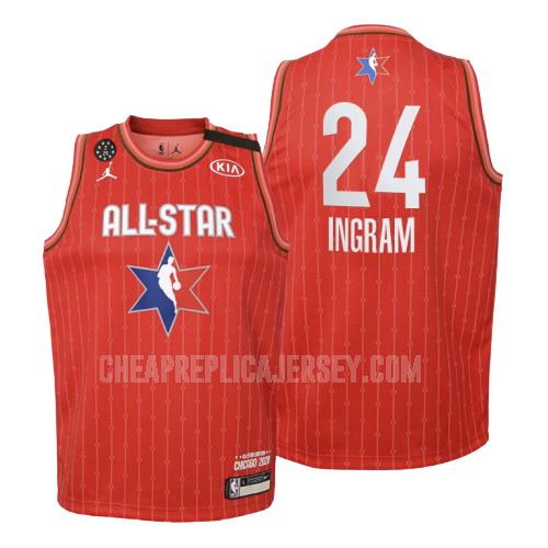 2020 youth new orleans pelicans brandon ingram 24 red nba all-star replica jersey