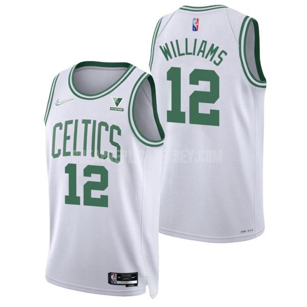 2021-22 men's boston celtics grant williams 12 white 75th anniversary replica jersey