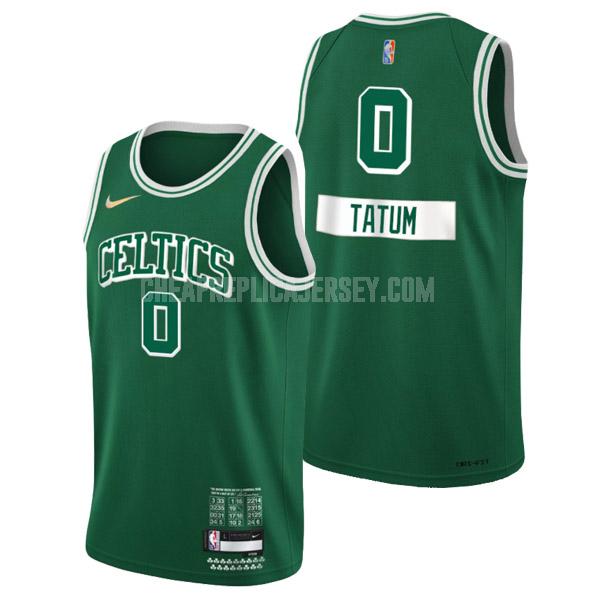 2021-22 men's boston celtics jayson tatum 0 green 75th anniversary city edition replica jersey