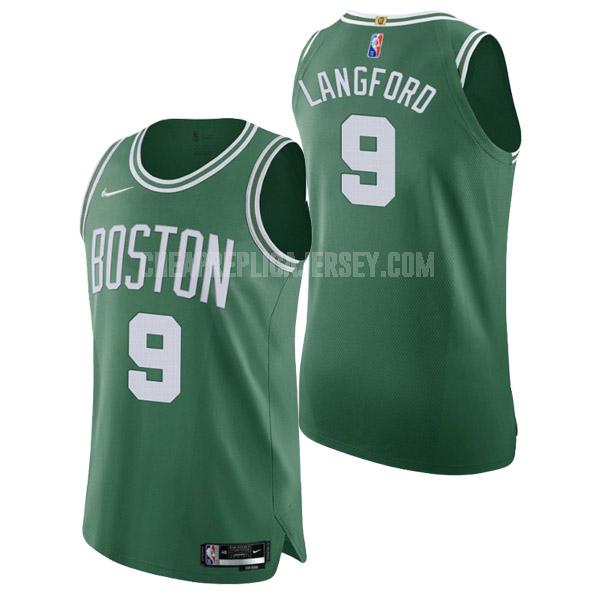 2021-22 men's boston celtics romeo langford 9 green 75th anniversary icon edition replica jersey