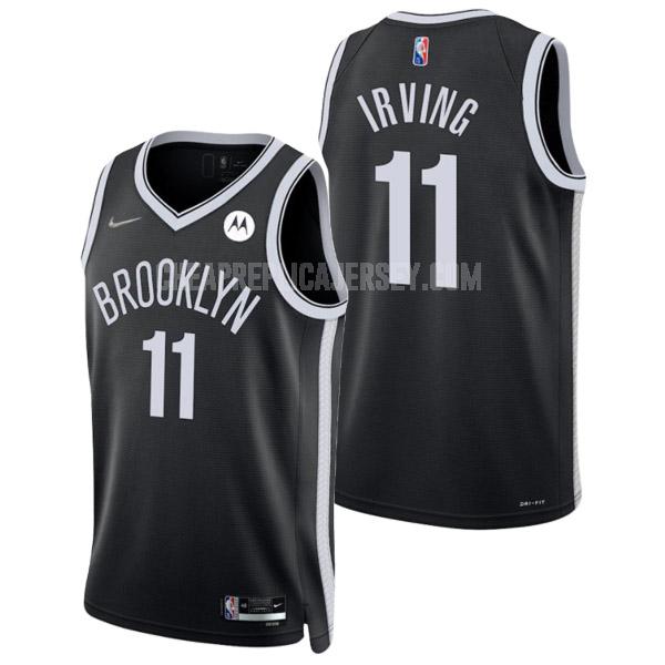 2021-22 men's brooklyn nets kyrie irving 11 black 75th anniversary icon edition replica jersey
