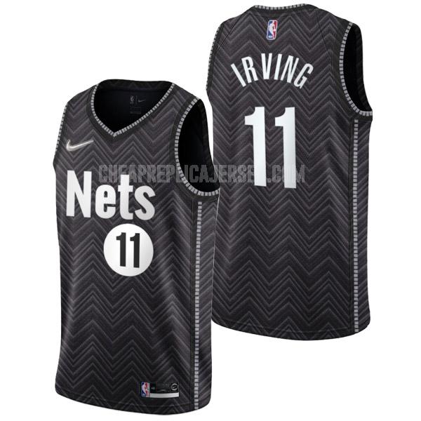2021-22 men's brooklyn nets kyrie irving 11 black earned edition replica jersey