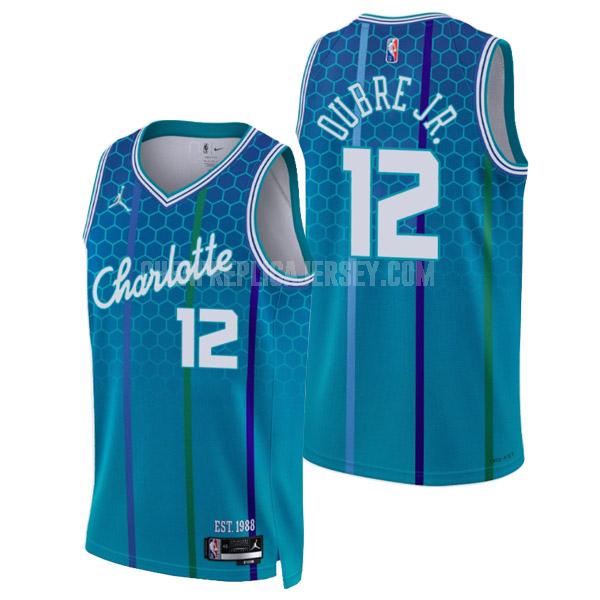 2021-22 men's charlotte hornets kelly oubre jr 12 green 75th anniversary city edition replica jersey