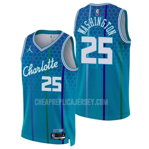 2021-22 men's charlotte hornets p. j. washington 24 green 75th anniversary city edition replica jersey