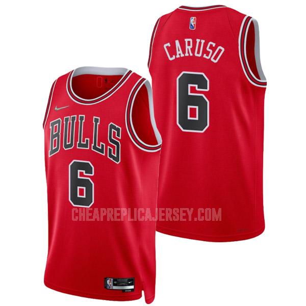 2021-22 men's chicago bulls alex caruso 6 red 75th anniversary icon edition replica jersey