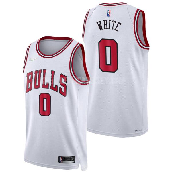 2021-22 men's chicago bulls coby white 0 white 75th anniversary association edition replica jersey