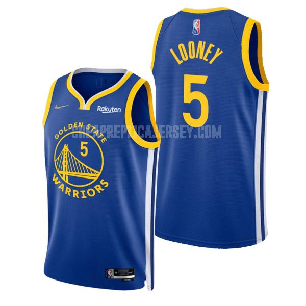 2021-22 men's golden state warriors kevon looney 5 blue 75th anniversary icon edition replica jersey