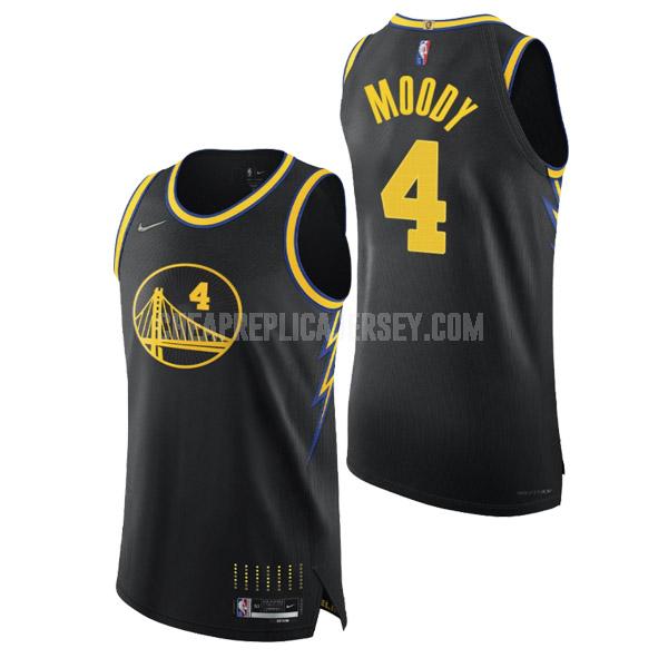 2021-22 men's golden state warriors moses moody 4 black 75th anniversary replica jersey