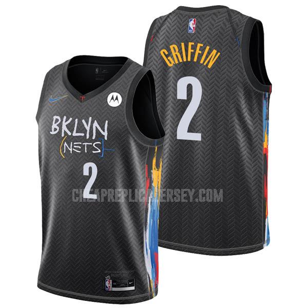 2021 men's brooklyn nets blake griffin 2 black city edition replica jersey