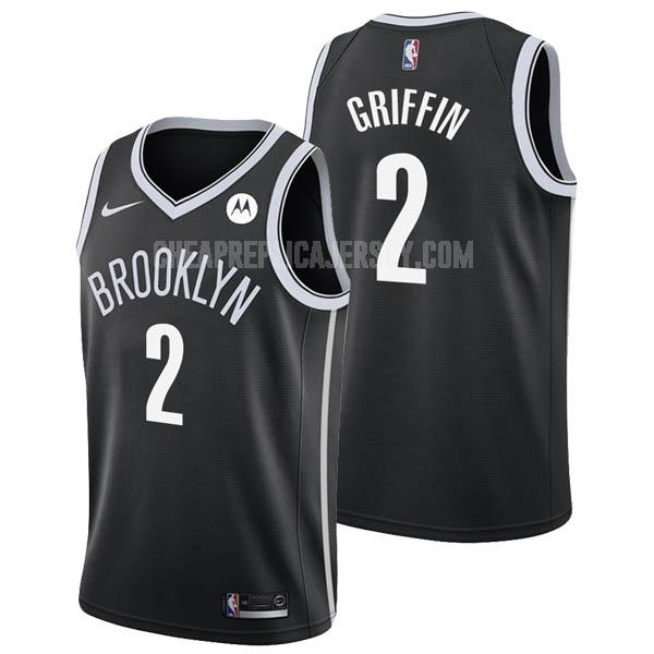 2021 men's brooklyn nets blake griffin 2 black icon replica jersey