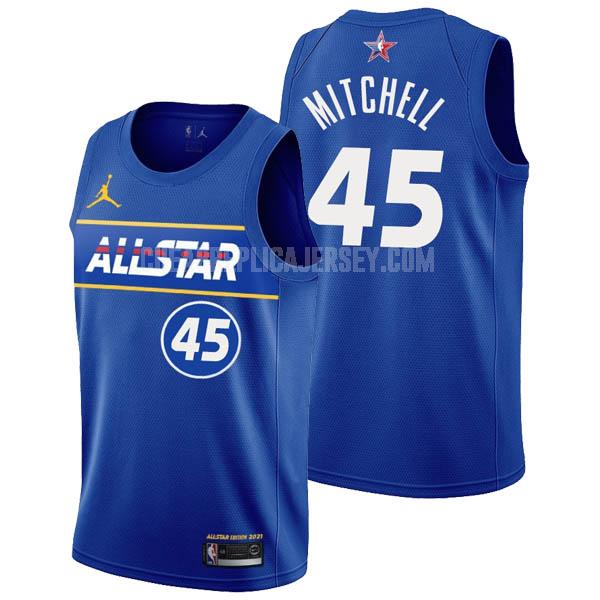 2021 men's donovan mitchell 45 blue all-star replica jersey