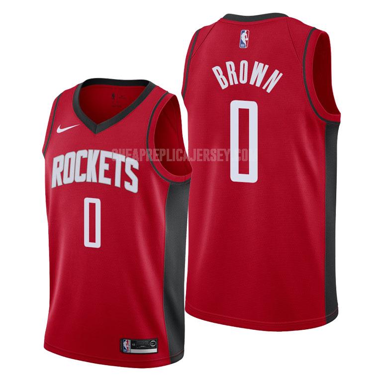 2021 men's houston rockets sterling brown 0 red icon replica jersey