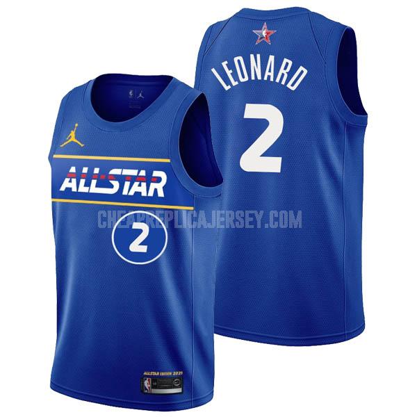 2021 men's kawhi leonard 2 blue all-star replica jersey