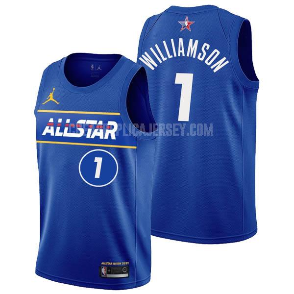 2021 men's zion williamson 1 blue all-star replica jersey