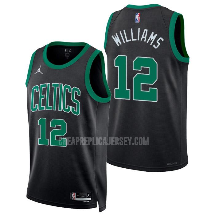 2022-23 men's boston celtics grant williams 12 black statement edition replica jersey