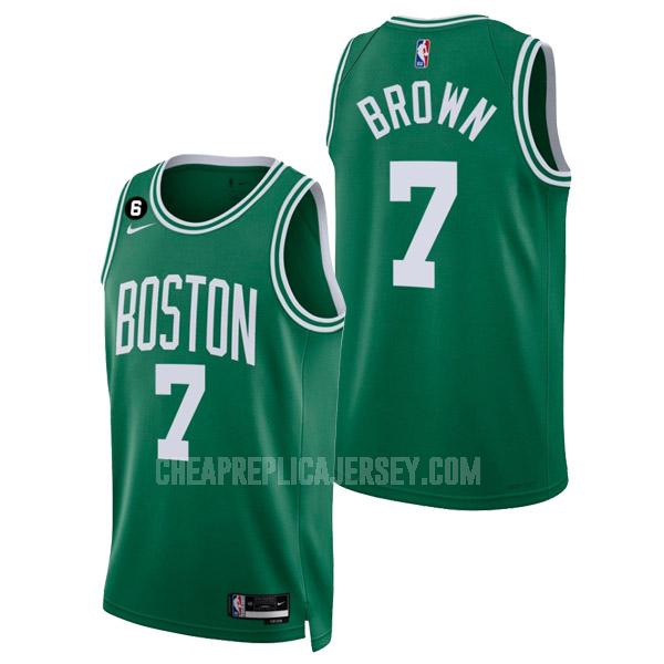 2022-23 men's boston celtics jaylen brown 7 green icon edition replica jersey