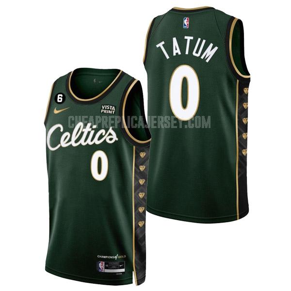 2022-23 men's boston celtics jayson tatum 0 green city edition replica jersey