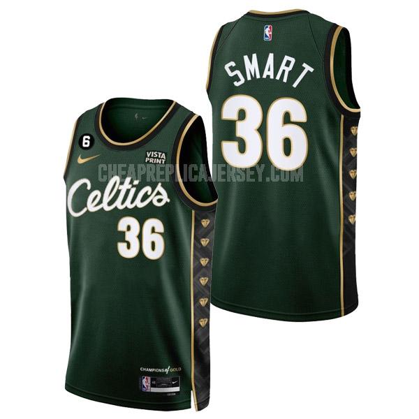 2022-23 men's boston celtics marcus smart 36 green city edition replica jersey