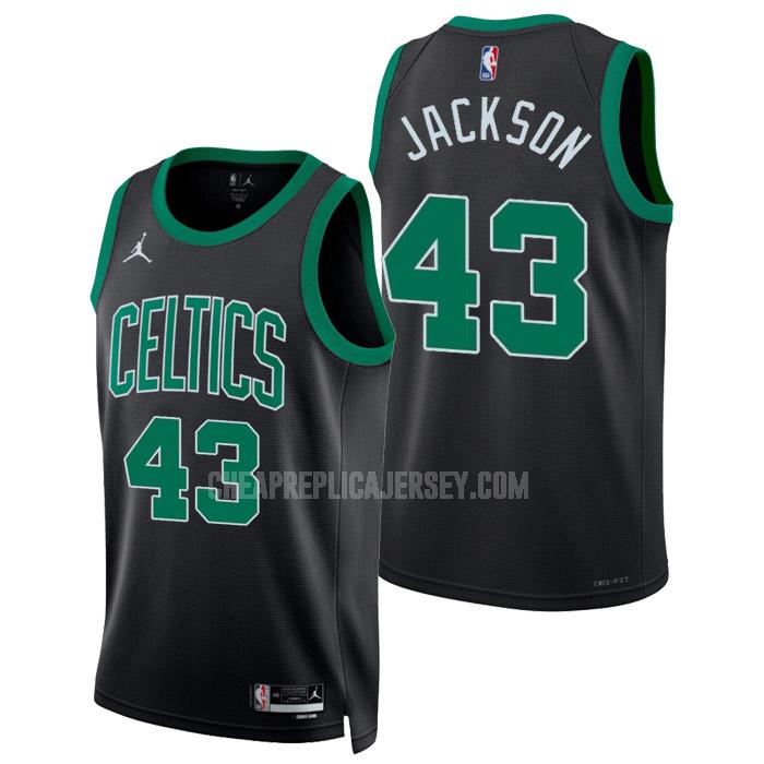 2022-23 men's boston celtics robert justin jackson 43 black statement edition replica jersey
