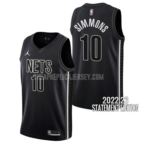 2022-23 men's brooklyn nets ben simmons 10 black statement edition replica jersey