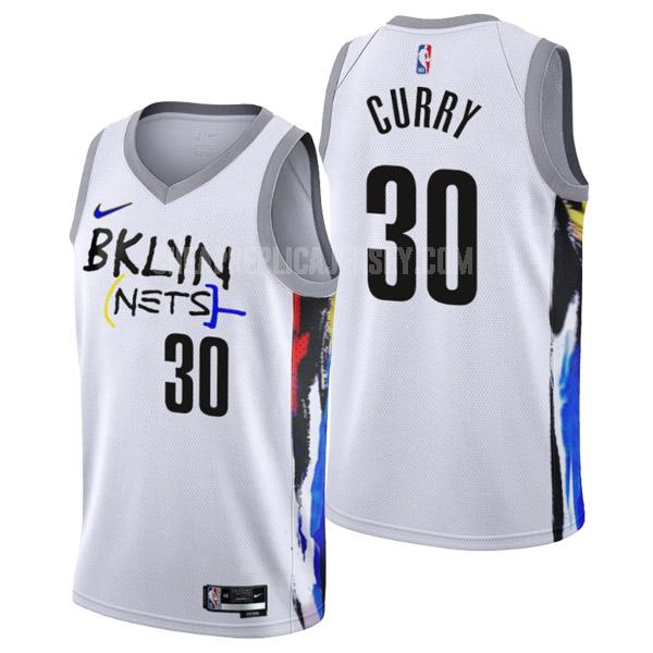 2022-23 men's brooklyn nets seth curry 30 white city edition replica jersey