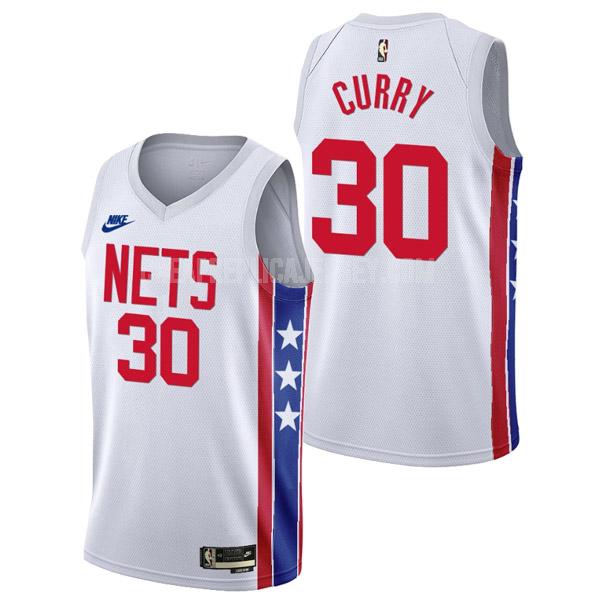2022-23 men's brooklyn nets seth curry 30 white classic edition replica jersey