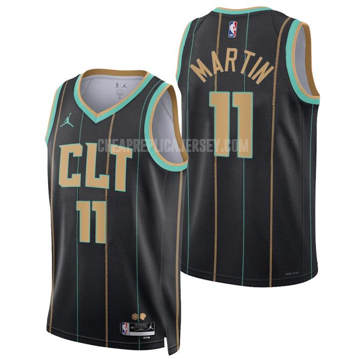 2022-23 men's charlotte hornets cody martin 11 black city edition replica jersey