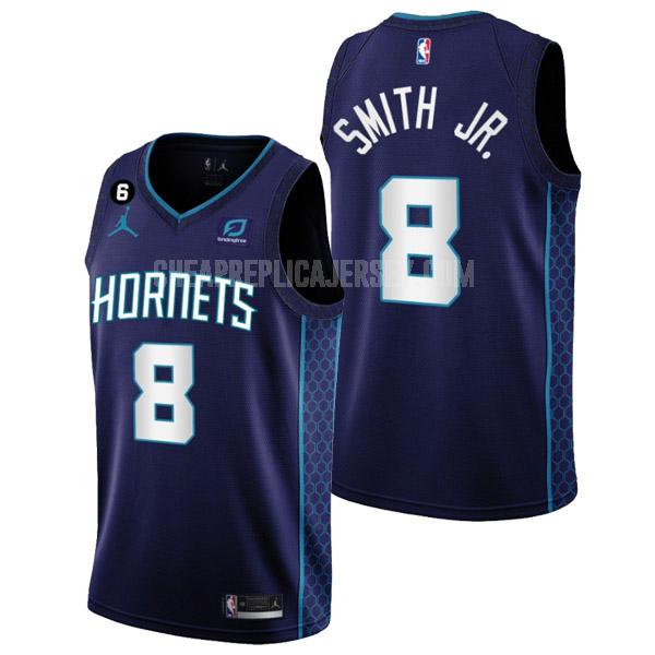 2022-23 men's charlotte hornets dennis smith jr 8 purple statement edition replica jersey