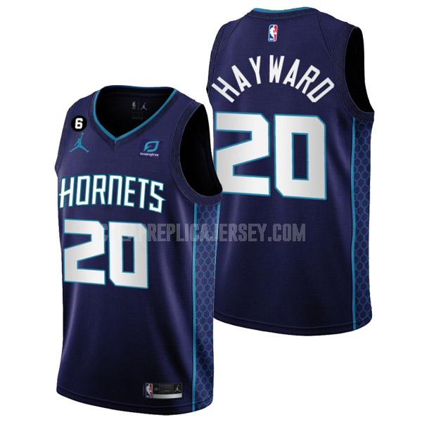 2022-23 men's charlotte hornets gordon hayward 20 purple statement edition replica jersey